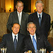 con George Bush, Bill Clinton e George W. Bush (2005)