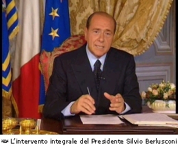 Guarda l'intervento Tv del Presidente del Consiglio Silvio Berlusconi